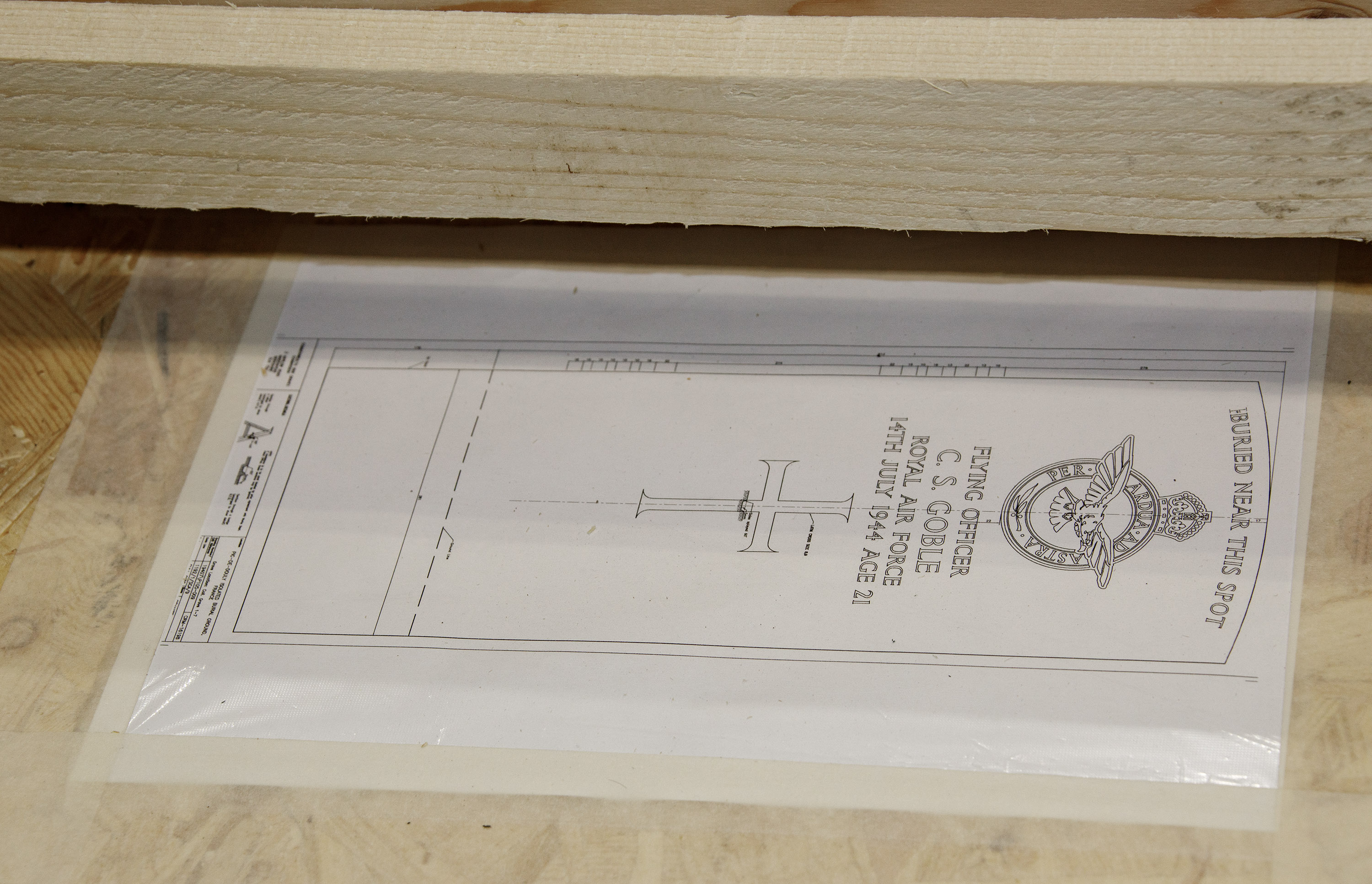Photo: Image shows boxed headstones, palleted ready for transportation to transport.
